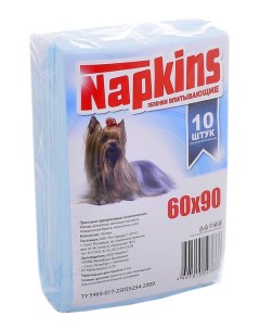 Пеленки для кошек и собак одноразовые 90 x 60 см 10 шт Napkins