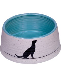 Миска для собак Luna керамическая голубая белая 15 5 см на 6 5 см Nobby