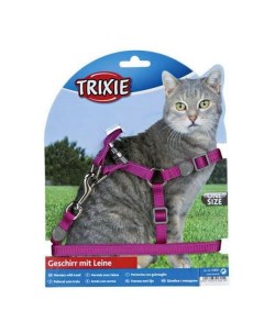 Шлейка с поводком для кошек Cat One Touch Harness размер 26х37х1см в ассортименте Trixie