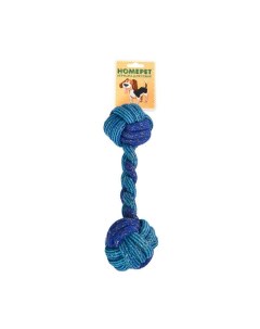 Игрушка для собак Seaside гантель из каната сине голубая 6 см х 25 см синий Homepet