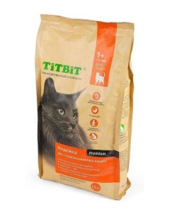 Сухой корм для кошек Premium для стерилизованных с мясом индейки 1 5кг Titbit