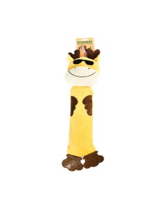 Игрушка пищалка мягкая игрушка для собак лось желтый коричневый 43 см Homepet