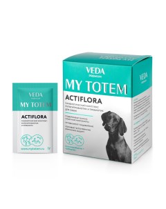 Синбиотический комплекс для собак ВЕДА My Totem Actiflora мультипробиотик и пребиотик 30шт Veda