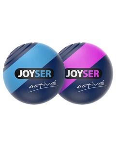 Игрушка для собак Два резиновых мяча с пищалкой M голубой розовый 6 3 см Joyser