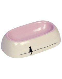 Одинарная миска для кошек керамика розовый 0 12 л Nobby