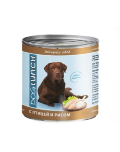 Консервы для собак DogLunch с птицей и рисом 750г Dog lunch