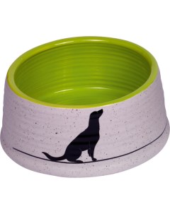 Миска для собак Luna керамическая салатовая белая 15 5 см на 6 5 см Nobby