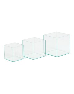 Комплект аквариумов Матрёшка куб без покровного стекла 16 27 43 л Пижон