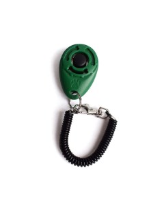 Кликер для дрессировки собак на браслете с карабином темно зеленый Bentfores