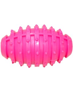 Жевательная игрушка для собак Мяч регби с колокольчиком розовый длина 9 7 см Homepet