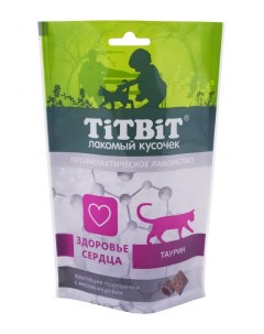 Лакомство для кошек Хрустящие подушечки для здоровья сердца индейка 60 г Titbit