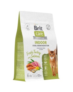 Сухой корм для кошек CARE Cat Indoor Stool Odour Reduction индейка лосось 0 4 кг Brit*