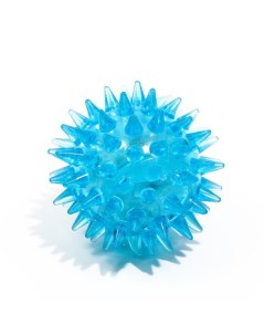 Игрушка для кошек Мяч светящийся мини TPR 3 5 см голубой Пижон