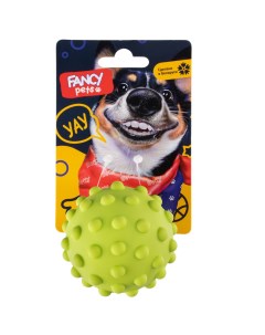 Развивающая игрушка для собак Мячик Ёжик зеленый 8 5 см Fancy pets