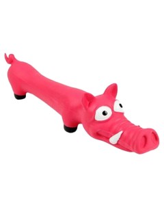 Жевательная игрушка для собак Долговязый кабанчик розовый длина 31 см Homepet