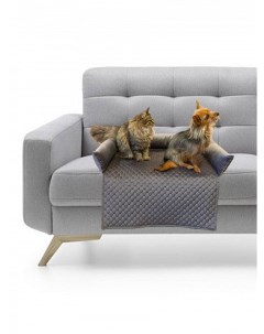 Лежанка на мебель для кошек и собак велюр 70x60x1см серый Монморанси