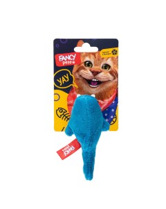 Мягкая игрушка для кошек Акула текстиль голубой 10 см Fancy pets