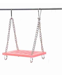 Игрушка для грызунов Качели на колесе 13х9х7 см розовый Bentfores
