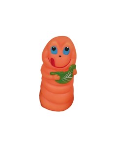 Жевательная игрушка для собак Гусеница оранжевый 12 см Зооник