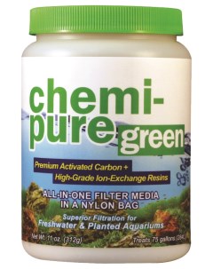 Наполнитель для внешних и внутренних фильтров Chemi Pure Green уголь 312 г Boyd