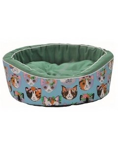 Лежанка для кошки собаки Коты хлопок 38x43x15см зеленый Homepet