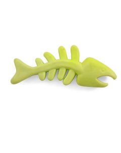Мягкая игрушка для собак Скелет рыбы зеленый 13 см Триол