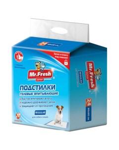 Пеленки для кошек и собак одноразовые Regular 60 x 60 см 24 шт Mr. fresh