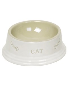 Одинарная миска для кошек керамика белый 0 14 л Nobby