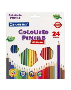 Набор цветных карандашей 24 цв арт 181658 3 набора Brauberg