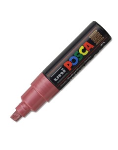 Маркер Uni POSCA PC 8K 8мм скошенный красный металлик metallic red M15 Uni mitsubishi pencil
