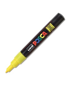 Маркер Uni POSCA PC 1M 0 7мм овальный желтый yellow 2 Uni mitsubishi pencil