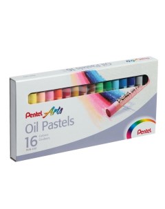 Пастель масляная 16 цветов 8 60 мм в картоне Pentel