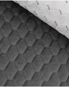 Ткань мебельная Велюр модель Диаманд AY A стеганный на синтепоне серый Крокус