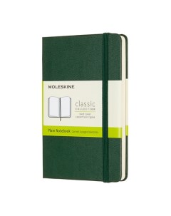 Блокнот Classic 192стр без разлиновки твердая обложка зеленый qp012k15 Moleskine