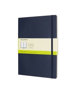 Блокнот Classic Soft 192стр без разлиновки мягкая обложка синий сапфир Moleskine