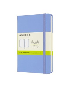 Блокнот Classic 192стр без разлиновки твердая обложка голубая гортензия Moleskine