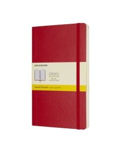 Блокнот Classic Soft 192стр в клеточку мягкая обложка красный qp617f2 Moleskine
