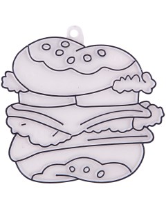 Трафарет раскраска витражный малый Гамбургер 2шт Nobrand