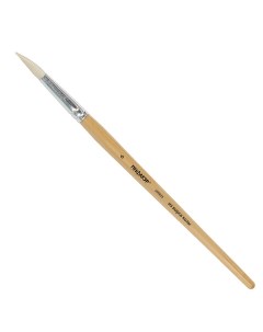 Кисть КОЗА круглая 6 деревянная лакированная ручка колпачок пакет с подве Пифагор