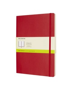 Блокнот Classic Soft 192стр без разлиновки мягкая обложка красный qp62 Moleskine