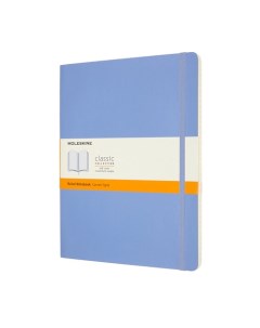 Блокнот Classic Soft 192стр в линейку мягкая обложка голубая гортензия Moleskine