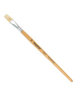 Кисть ЩЕТИНА плоская 10 деревянная лакированная ручка пакет с подвесом Пифагор