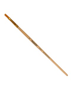 Кисть СИНТЕТИКА плоская 3 деревянная лакированная ручка с колпачком 2008 Пифагор