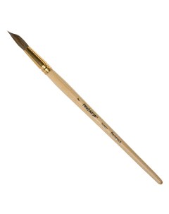Кисть БЕЛКА круглая 7 деревянная лакированная ручка с колпачко Пифагор