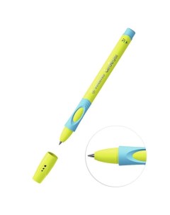 Ручка шариковая LeftRight для правшей 08 мм желто голубой корпус стержень синий Stabilo