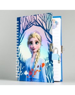 Записная книжка на замочке А5 Эльза Холодное сердце 50 листов Disney
