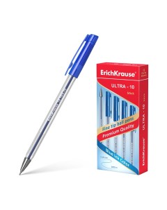 Ручка шариковая Ultra 10 13873 синяя 0 7 мм 1 шт Erich krause