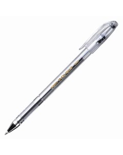 Ручка гелевая Hi Jell черная корпус прозрачный узел 0 5 мм HJR 500B 24 шт Crown