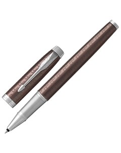 Ручка роллер IM Premium Brown CT корпус коричнев хром детали черная 1931678 Parker
