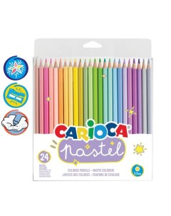 Карандаши 24 цвета Pastel пастельная палитра 3 3 мм шестигранные дерев Carioca